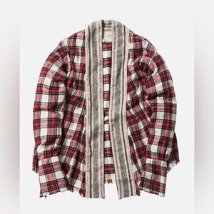 Greg Lauren Mount Aneeri Blanket Stripe Kimono Studio Cotton Shirt - Size 4